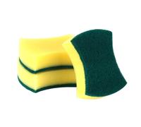 CIYODO 5pcs Double-Sided Dishwashing Pads Kitchen Cleaning Sponge Scrubber with Non-Scratch Fiber Fabric Surface for Tough Messes Bathroom Use Easy Grip Design