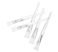 CIYODO 5pcs Facial Mud Mask Applicator Brushes Soft Nylon Bristles Reusable Flexible Head for Even Application Comfortable Grip Beauty Tool for Women