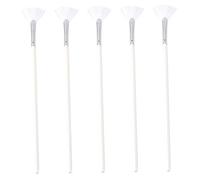 CIYODO 5pcs Fan-shaped Nylon Face Mask Brushes Comfortable Soft Facial Applicator for Women Portable Makeup Tool for Precise Application Around Eyes and Nose