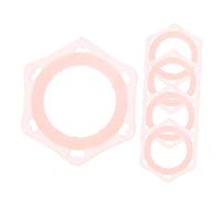 CIYODO 5pcs Glow the Dark Microphone Rings Six Corner Protection for Ktv Bars and Stages Slip Resistant Design for Enhanced Stability