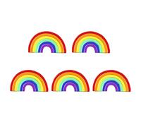 CIYODO 5pcs Lgbtq Rainbow Brooch Pin Made of Alloy, Delicate and Creative Clothes Pin Ornament for Proms and Celebrations, Elegant Party Accessory Colourful Pride Flag Design