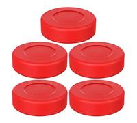 CIYODO 5pcs Matte Ice Hockey Training Puck for Gym and Floor Drills | Low Rebound Control, Lightweight Rubber PVC Build, Red Finish, for Teams