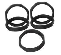 CIYODO 5pcs Microphone Protective Rings Plastic Anti-roll Non-slip Microphone Protectors Black for Ktv and Family Singing