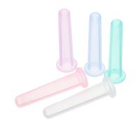 CIYODO 5pcs Mini Silicone Cupping Therapy Cups for Eye Care Wrinkle Facial Massage Supplies Strong Suction Vacuum for Home and Salon Use