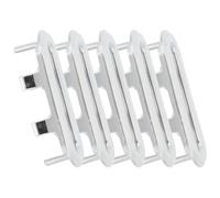 CIYODO 5pcs Oval Plastic Sink Overflow Cover for Bathroom Basin, Practical and Easy to Remove Silver Drain Hole Cap, for Washing Basin Overflow Drain Protection