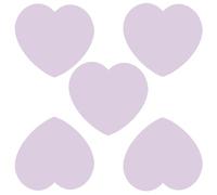 CIYODO 5pcs Purple Heart-shaped Sticky Memo Pads, Strong Adhesive Removable Note Pads 100 Pages Each, Self-stick Notes for Office, Home, School, and Craft Use