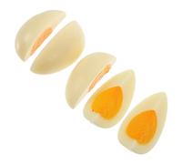 CIYODO 5pcs Realistic Faux Food Egg Models Decorative Kitchen Props for Food Photography Display Non Consumable Simulation Eggs for DIY Decoration Teaching Tools
