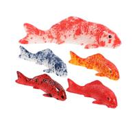 CIYODO 5Pcs Resin Fake Fish Aquarium Decorations, Realistic Small Fish Ornaments for Fish Tank, Assorted Colors, Diy Fish Tank Decor, Luminous Fish Figures for Home and Office