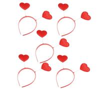 CIYODO 5pcs Women Hair Hoops Love Heart Headbands for Year Festival Lightweight Elastic Hair Accessories for Secure Comfortable Wear