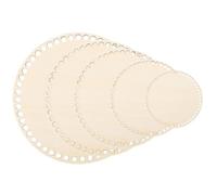 CIYODO 5pcs Wooden Crochet Basket Base for DIY Bag Making, Beige