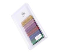 CIYODO 6 Pairs Glitter Colored Eyelashes Fiber Lashes for Eyelash Extensions Cosplay Halloween Party Makeup Dramatic Curl Sparkly False Lashes for Night Costume Use Random Color