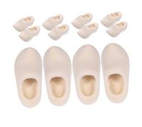 CIYODO 6 Pairs Miniature Dutch Wooden Clogs Unfinished Netherland Shoes for Dolls DIY Crafts Dollhouse Decorations Micro Landscape Supplies