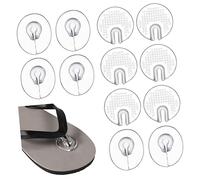 CIYODO 6 Pairs Transparent PU Split Pads and Heel for Women Men Soft Silicone Gel Cushions for Flip Flops and Sandals Wear Breathable Foot Patches Reusable and Non Slip