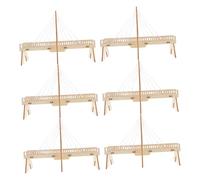 CIYODO 6 Sets DIY Cable-stayed Bridge Building Kit for Science Projects Handmade Wooden Architecture Model for Elementary Stem Learning Physics Experiment
