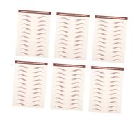 CIYODO 6 Sheets Eyebrow Stickers Self-adhesive Simulated Hair-like Tattoo Decals for Women Makeup Shaping Temporary Brow Transfers
