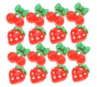 CIYODO 60Pcs Fruit Nail Art Slices Cherry Strawberry Nail Decorations DIY Charms for Manicure Phone Case Ornament Cute Resin Craft Embellishments