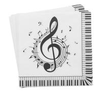 CIYODO 60pcs Music Note Party Napkins Disposable Tissue for Birthday Celebrations Wedding Music Theme Supplies High Absorbency Convenient Cleanup Vibrant Decor