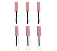 CIYODO 6pcs 5ml Empty Mascara Bottles and Shadow Tip Liner Tubes with Pink Caps, Small Refillable Makeup Containers for Eyeliner and Lip Gloss Storage, Portable Cosmetic Tool for Travel