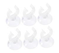 CIYODO 6pcs Acrylic Fish Tank Clamp with Suction Cups Aquarium Water Pipe Holder Fixed Clip for Air Pumps Pipes Durable Transparent