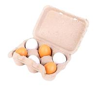 CIYODO 6Pcs Assorted Color Simulation Eggs Educational Wooden for Realistic Playthings for Enhancing Parent Interaction and Developing Coordination Skills