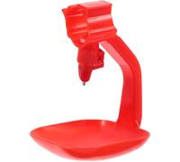 CIYODO 6pcs Automatic Hanging Poultry Waterer Kit with Gasket and Stainless Steel Spout Plastic Chicken Duck Goose Drinking Cups for Efficient Farm Hydration