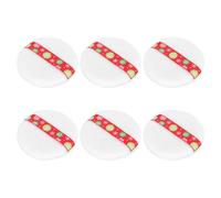 CIYODO 6pcs Christmas Series Ultra Soft round Short Hair Makeup Applicators Powder Pads for Makeup Setting Powder Unique Cosmetic for Holiday