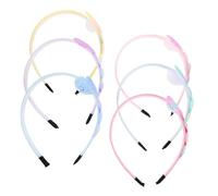 CIYODO 6pcs Colorful Heart Headbands for Gradient Rainbow Heart-shaped Hairbands for Comfortable and Easy to Wear Hair Accessories for Birthday Parties and Daily Use