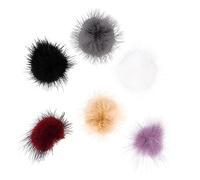 CIYODO 6pcs Detachable Furry Nail Ball Decorations Nail Art Accessories DIY Manicure Charms for Ladies Fashion Style