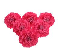 CIYODO 6pcs Fabric Peony Flower Hair Clips with Metal Alligator Clip, Versatile Accessory for Daily Occasions and Formal Events, Bohemian Style Wedding Chic Hairpin Decoration