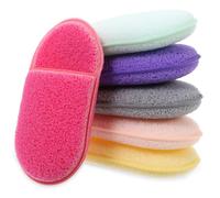 CIYODO 6pcs Facial Cleansing Sponges for All Skin Types Handheld Makeup Removal Pads Lightweight and Compact Face Washing Pads for Daily Skin Cleaning and Oil Removal Random Color