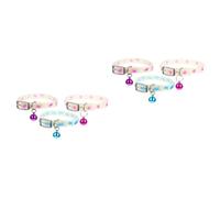 CIYODO 6pcs Fluorescent Pet Collar Dog Cat Collars Bells Night Safety Loss Design Stylish Fun for Pets for Outdoor Adventures