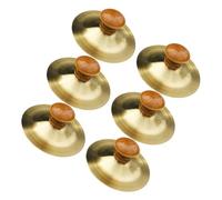 CIYODO 6pcs Hand Cymbal for Boy Girl Mini Marching Cymbals Safety Handles Music Instrument for Boys and Girls Adults Early Learning Gong