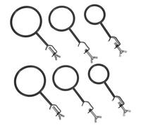 CIYODO 6pcs Iron Retort Rings Laboratory Clamp Stand with Stable Adjustable Support for Flask and Glassware in Research Labs and Classrooms