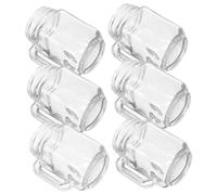 CIYODO 6pcs Mini Mason Jar Cups Small Drinking Glasses for Wine Beer Cocktails Spirits with Polished Rounded Edges Bar Glassware