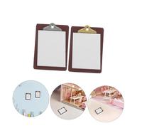 CIYODO 6pcs Mini Tablet Doll House School Supplies for Decor Tiny Writing Board Model Miniature Writing Board Alloy