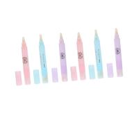CIYODO 6Pcs Nail Polish Remover Pens for Precise Nail Edge Cleaning Beveled Tips for Manicure Correction in Light Blue Purple and Pink