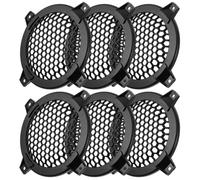 CIYODO 6PCS Round Speaker Grille Protectors Plastic Mesh Covers for Subwoofer Car Audio and Home Speaker Dust Guard Easy DIY Installation and Removal