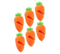 CIYODO 6pcs Silicone Carrot Boil Lifters Pot Lid Spill Stoppers Heat-Resistant Kitchen Gadgets for Cooking and Boil Overflow Prevention