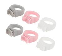 CIYODO 6Pcs Silicone Finger Ring Toothbrush for Travelers Hikers Campers Soft Bristles Gentle Gums Outdoor Oral Clean Tools for Fresh Breath