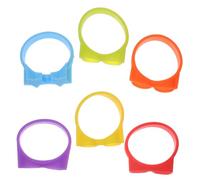 CIYODO 6pcs Silicone Wine Charms Glass Markers Decorative Bottle Labels Reusable Food-grade Identifiers for Party Cocktail Beer Glasses