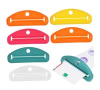 CIYODO 6pcs Toothpaste Tube Squeezer Manual Dispenser in Multiple Colors Plastic Sauce Tube Squeezing Tool for Bathroom Use Easy Operation Reduces Waste