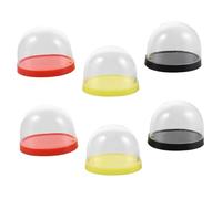 CIYODO 6pcs Transparent Cupcake Cover for Bakery Scenes Space Saving Display for Dollhouse Food Projects Protective Miniature Accessories