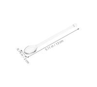 CIYODO 6pcs Transparent Glass Stirring Spoons Teaspoons Dessert Spoons for Tea Coffee Cocktail Milk Home Party Bar