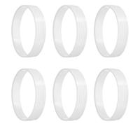 CIYODO 6pcs White Golf Hole Cup Rings 11x11x2cm - Portable Putting Green Cup Rings for Outdoor Backyard Golf Practice, Training Aid Accessories for Golfers and Beginners