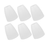 CIYODO 6PCS White Plastic Pendant Lamp Shades Flat Head Replacement Covers for Table Lamps Chandeliers Night Lights and Camping DIY Decorative Dome Shades Fit
