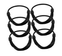 CIYODO 6pcs Wig Braid Hairband High Elasticity Natural Black Hair Ties Invisible Ponytail Holders Fashion Hair Rope for Daily Use