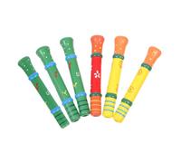CIYODO 6Pcs Wooden Whistle Creative Musical Instruments for Fun Whistle to Stimulate Imagination and Attention for Early Education and Parent Interaction
