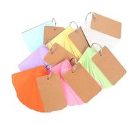 CIYODO 7 Sets Blank Flashcards DIY Note Pads for English Vocabulary Study Portable Lightweight Memo Cards for Students and Office Use