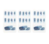 CIYODO 72pcs Blue Ballerina Press on False Nails with Dazzling Resin Design Versatile Wearable False Nails for Weddings and Festivals Stylish Adhesive Tips for Women