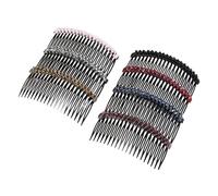 CIYODO 7pcs Crystal Hair Comb Decorative Teeth Side Clips for Women Bridal Wedding Prom Party Accessories Mixed Colors Random Color